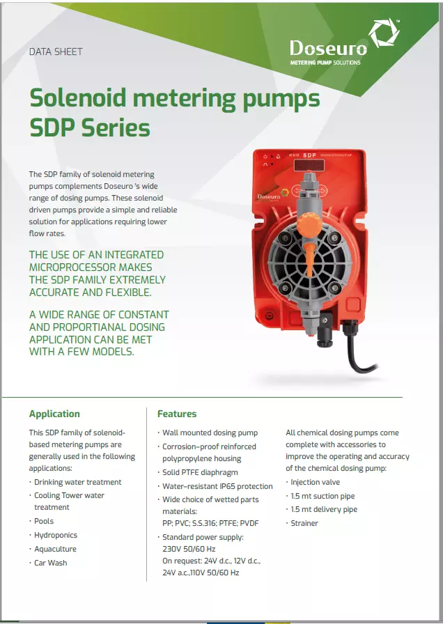 Solenoid metering pumps SPD Series